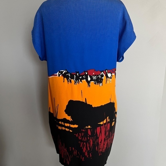 Diane von Furstenberg Harriet Runway Lion Landscape Print Shift Cocktail‎ Dress - Picture 10 of 16